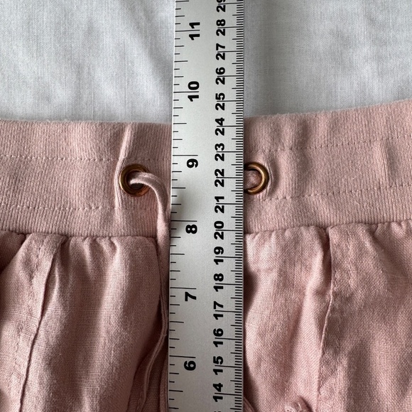 Guess Women's 100% LINEN Capri Jogger Style Pants Pink Small Beach Boardwalk - Picture 12 of 16